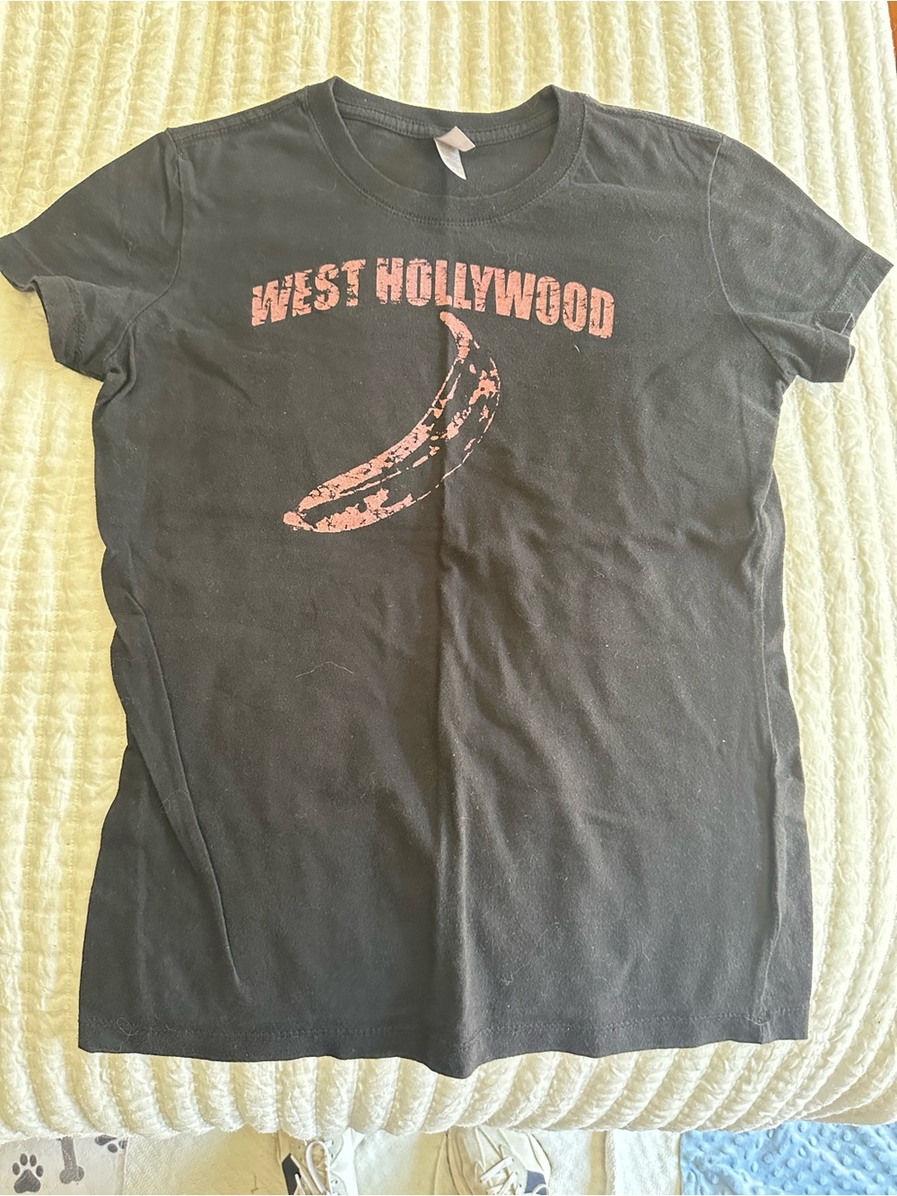 Next Level Apparel Black Tee with Pink West Hollywood Print